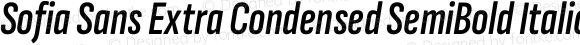 Sofia Sans Extra Condensed SemiBold Italic