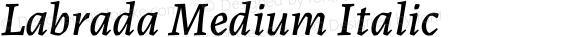 Labrada Medium Italic