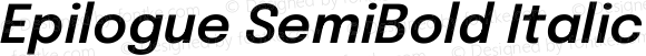 Epilogue SemiBold Italic