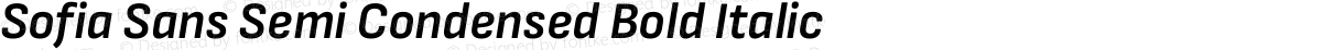 Sofia Sans Semi Condensed Bold Italic