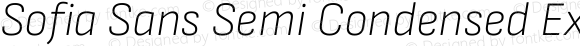 Sofia Sans Semi Condensed ExtraLight Italic