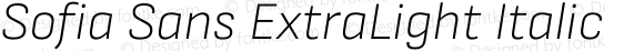 Sofia Sans ExtraLight Italic