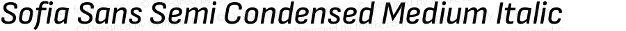 Sofia Sans Semi Condensed Medium Italic