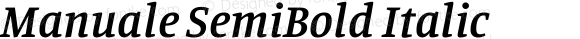 Manuale SemiBold Italic