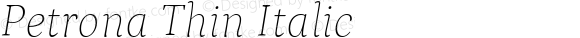 Petrona Thin Italic