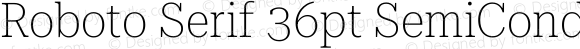 Roboto Serif 36pt SemiCondensed Thin