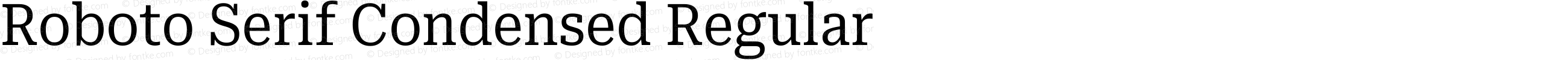 Roboto Serif Condensed Regular