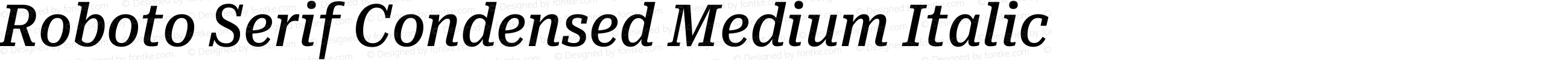 Roboto Serif Condensed Medium Italic