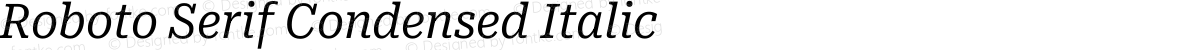 Roboto Serif Condensed Italic