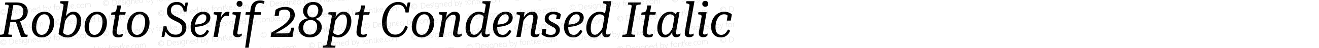 Roboto Serif 28pt Condensed Italic