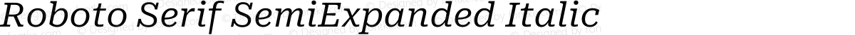 Roboto Serif SemiExpanded Italic