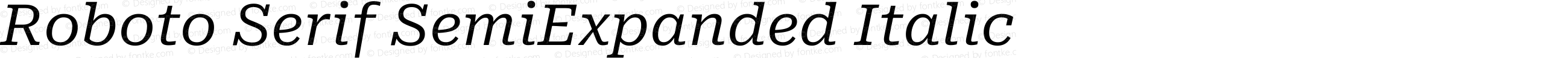 Roboto Serif SemiExpanded Italic