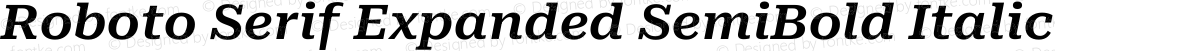 Roboto Serif Expanded SemiBold Italic
