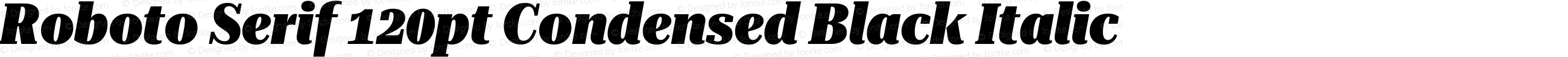 Roboto Serif 120pt Condensed Black Italic