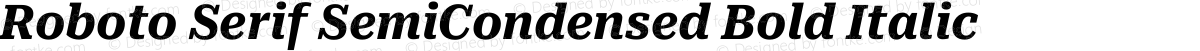 Roboto Serif SemiCondensed Bold Italic