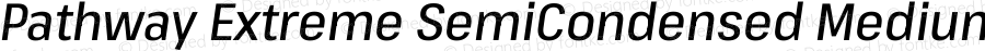 Pathway Extreme SemiCondensed Medium Italic