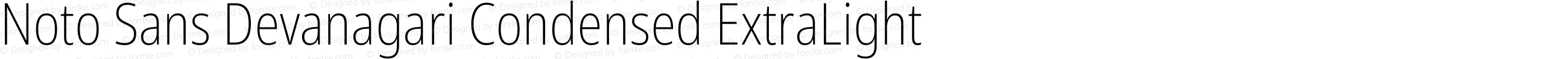 Noto Sans Devanagari Condensed ExtraLight