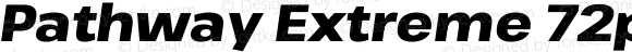 Pathway Extreme 72pt ExtraBold Italic