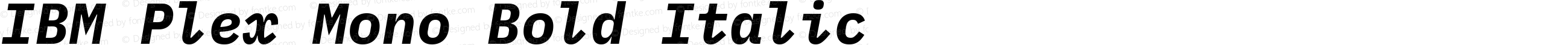 IBM Plex Mono Bold Italic