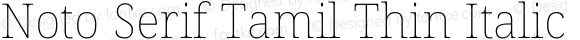 Noto Serif Tamil Thin Italic