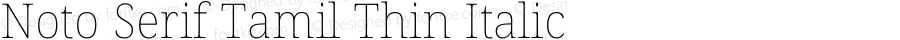 Noto Serif Tamil Thin Italic