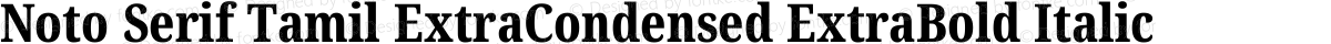 Noto Serif Tamil ExtraCondensed ExtraBold Italic