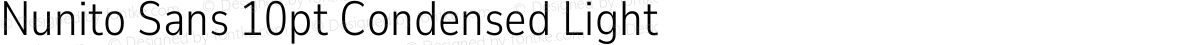 Nunito Sans 10pt Condensed Light