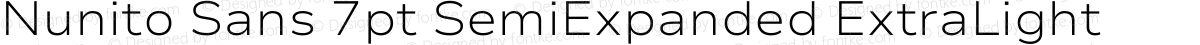 Nunito Sans 7pt SemiExpanded ExtraLight