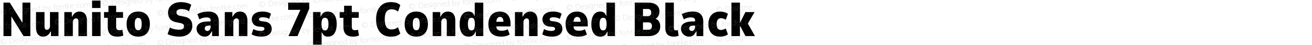 Nunito Sans 7pt Condensed Black