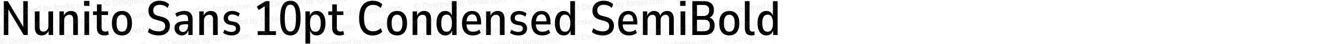 Nunito Sans 10pt Condensed SemiBold