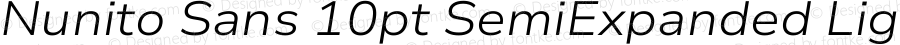 Nunito Sans 10pt SemiExpanded Light Italic