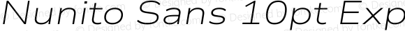 Nunito Sans 10pt Expanded ExtraLight Italic