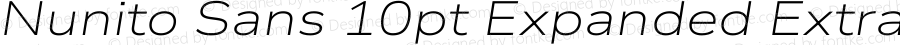 Nunito Sans 10pt Expanded ExtraLight Italic