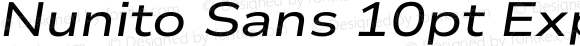 Nunito Sans 10pt Expanded Medium Italic