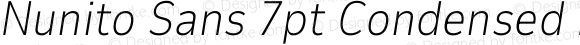 Nunito Sans 7pt Condensed ExtraLight Italic