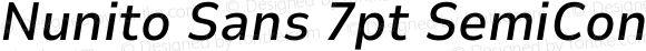 Nunito Sans 7pt SemiCondensed SemiBold Italic