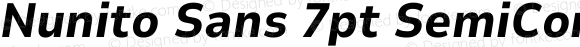 Nunito Sans 7pt SemiCondensed ExtraBold Italic