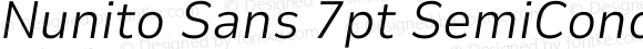 Nunito Sans 7pt SemiCondensed Light Italic