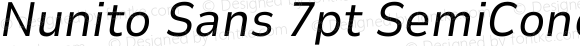 Nunito Sans 7pt SemiCondensed Italic