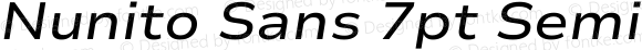 Nunito Sans 7pt SemiExpanded Medium Italic