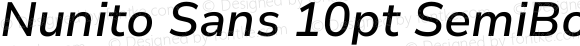 Nunito Sans 10pt SemiBold Italic