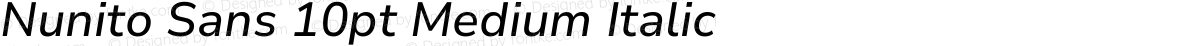 Nunito Sans 10pt Medium Italic