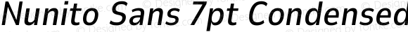 Nunito Sans 7pt Condensed SemiBold Italic