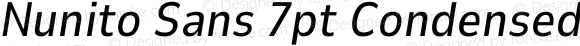 Nunito Sans 7pt Condensed Medium Italic