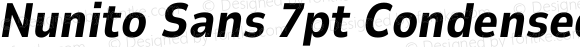 Nunito Sans 7pt Condensed ExtraBold Italic
