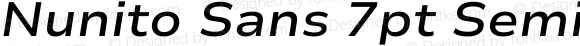 Nunito Sans 7pt SemiExpanded SemiBold Italic