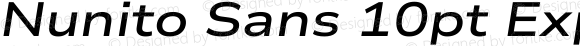 Nunito Sans 10pt Expanded SemiBold Italic