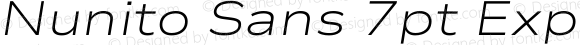 Nunito Sans 7pt Expanded ExtraLight Italic