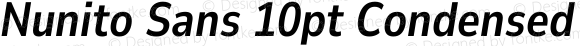 Nunito Sans 10pt Condensed Bold Italic