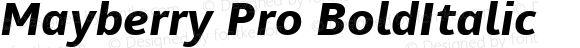 Mayberry Pro Bold Italic